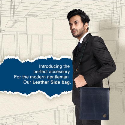 Hammonds SB1159 Premium Cow Leather Men’s Sling Bag | Genuine Cow Leather Crossbody Bag | Stylish & Durable Messenger Bag | Travel & Everyday Use - PuriLite