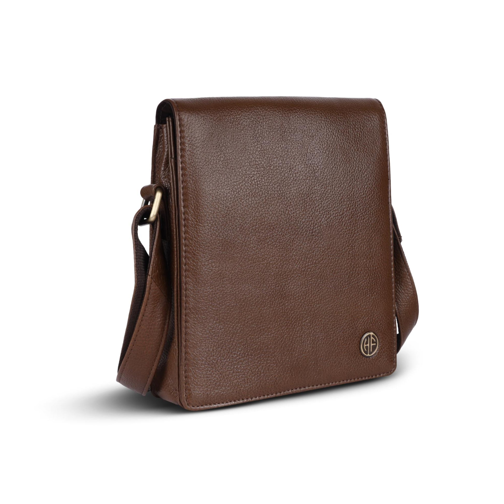 Hammonds SB1159 Premium Cow Leather Men’s Sling Bag | Genuine Cow Leather Crossbody Bag | Stylish & Durable Messenger Bag | Travel & Everyday Use - PuriLite