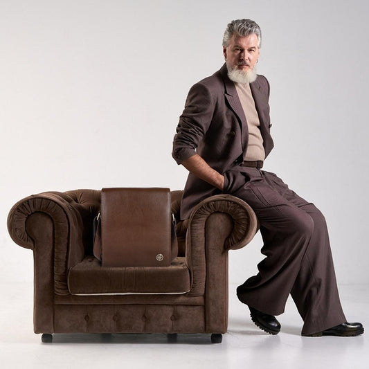 Hammonds SB1159 Premium Cow Leather Men’s Sling Bag | Genuine Cow Leather Crossbody Bag | Stylish & Durable Messenger Bag | Travel & Everyday Use - PuriLite