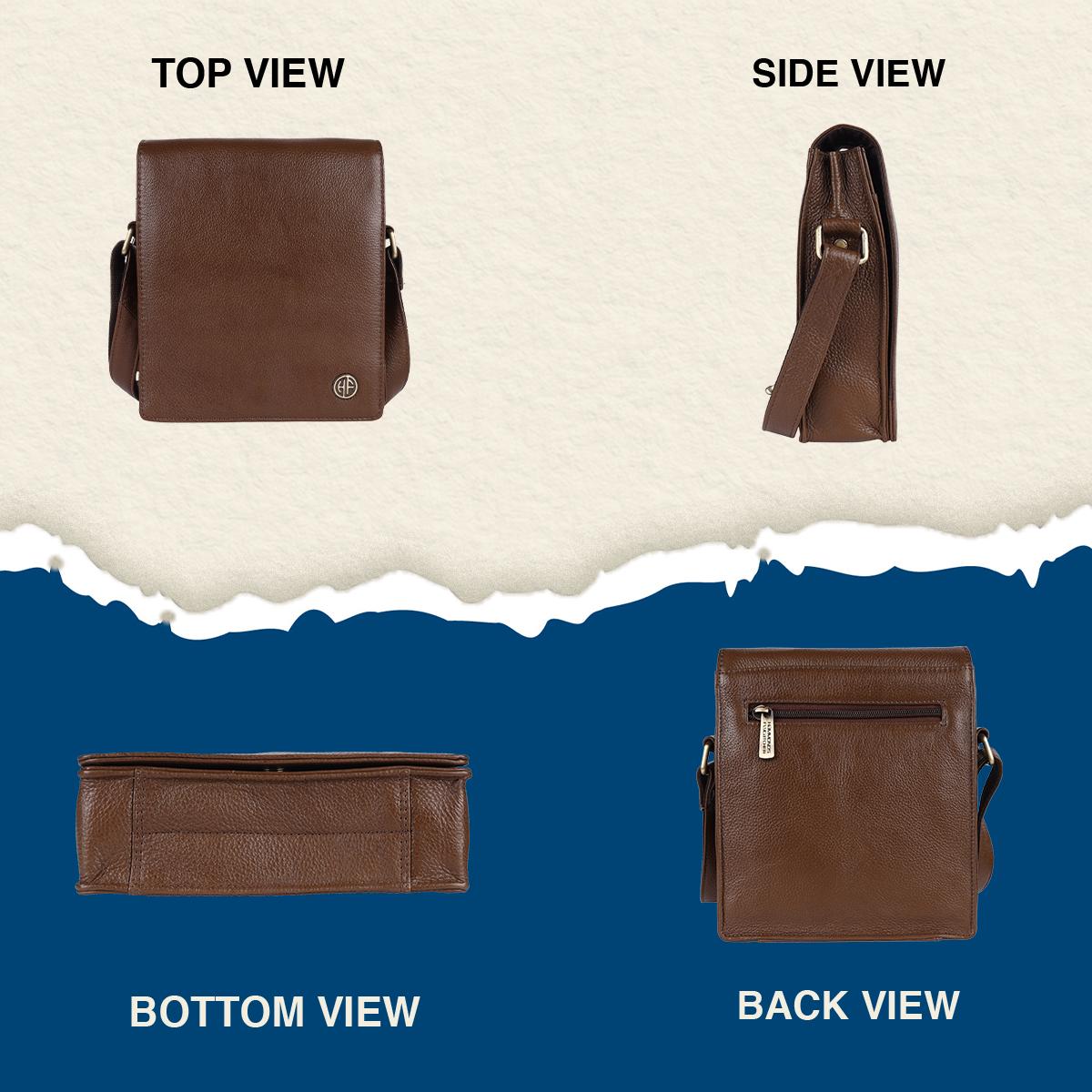 Hammonds SB1159 Premium Cow Leather Men’s Sling Bag | Genuine Cow Leather Crossbody Bag | Stylish & Durable Messenger Bag | Travel & Everyday Use - PuriLite