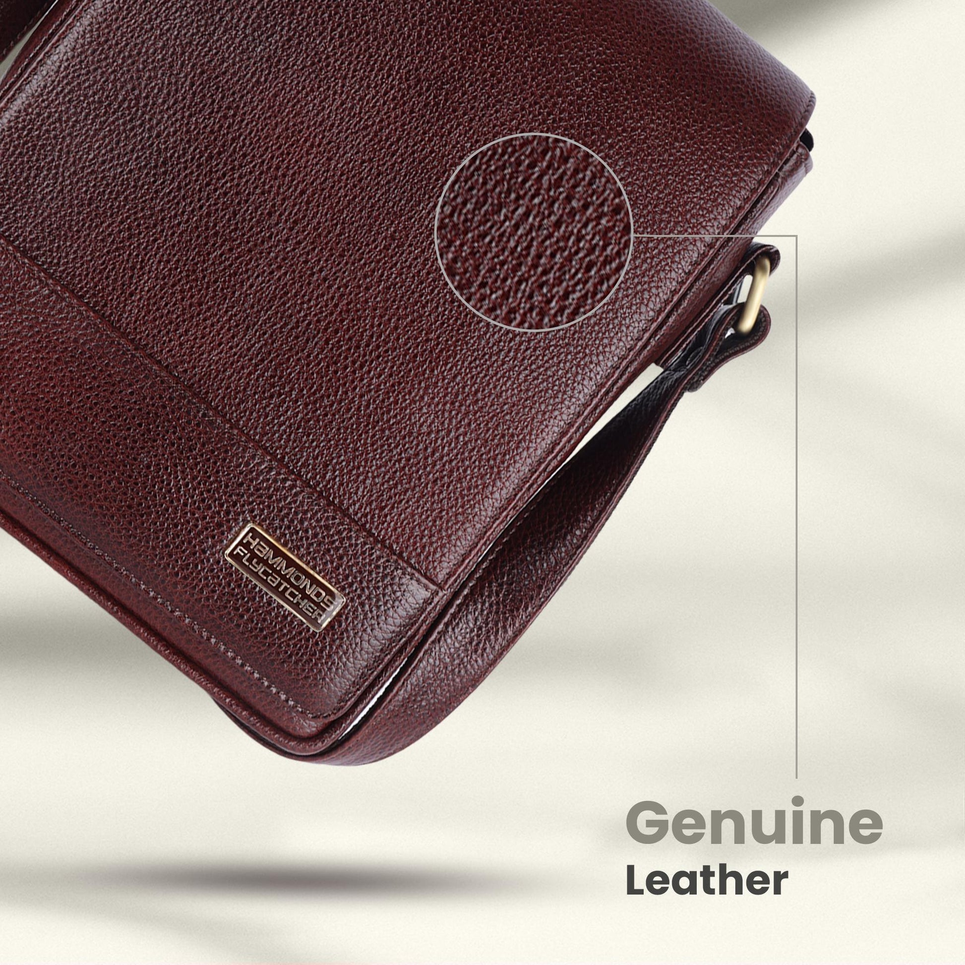 Hammonds SB1160 Premium Cow Leather Men’s Sling Bag | Genuine Cow Leather Crossbody Bag | Stylish & Durable Messenger Bag | Travel & Everyday Use - PuriLite