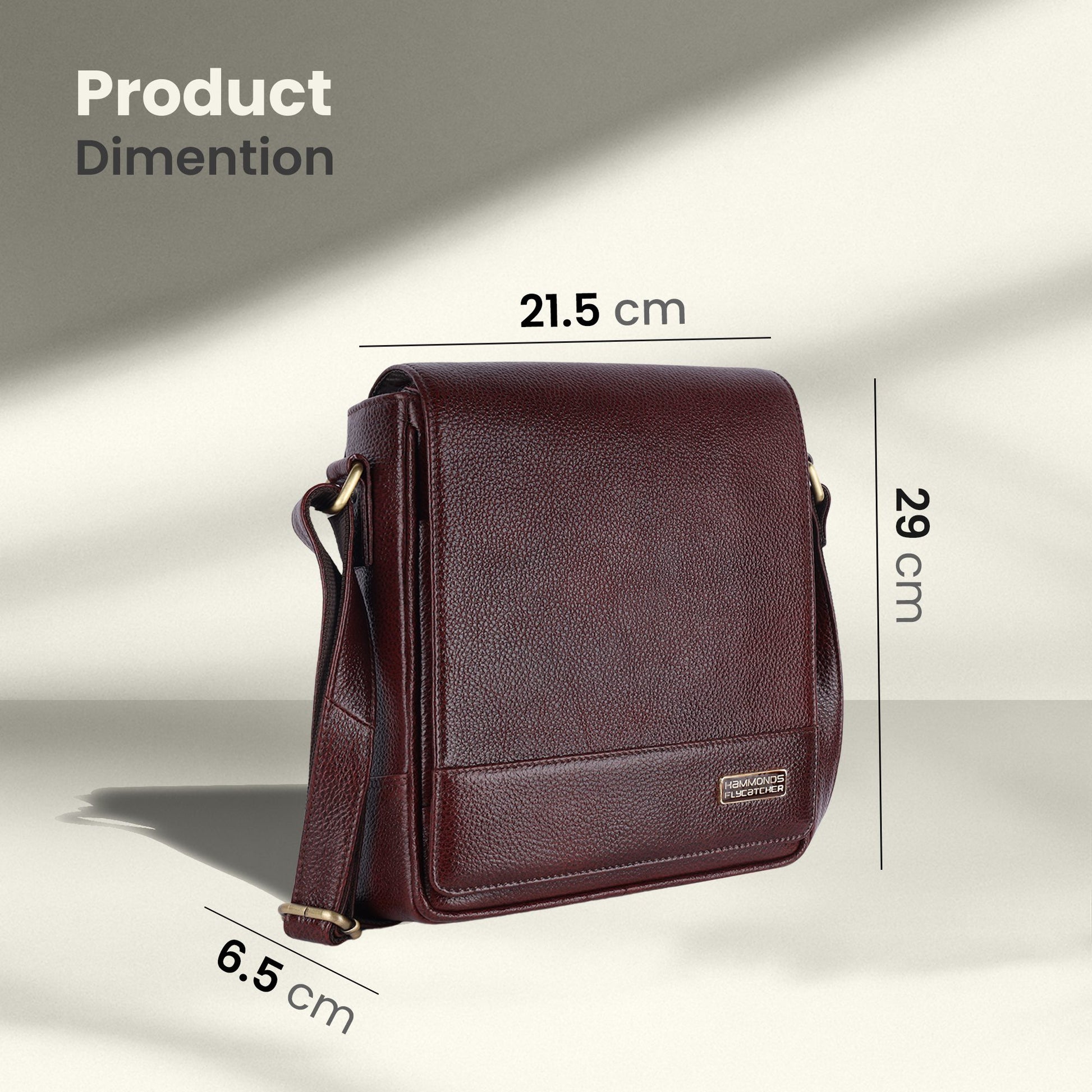 Hammonds SB1160 Premium Cow Leather Men’s Sling Bag | Genuine Cow Leather Crossbody Bag | Stylish & Durable Messenger Bag | Travel & Everyday Use - PuriLite