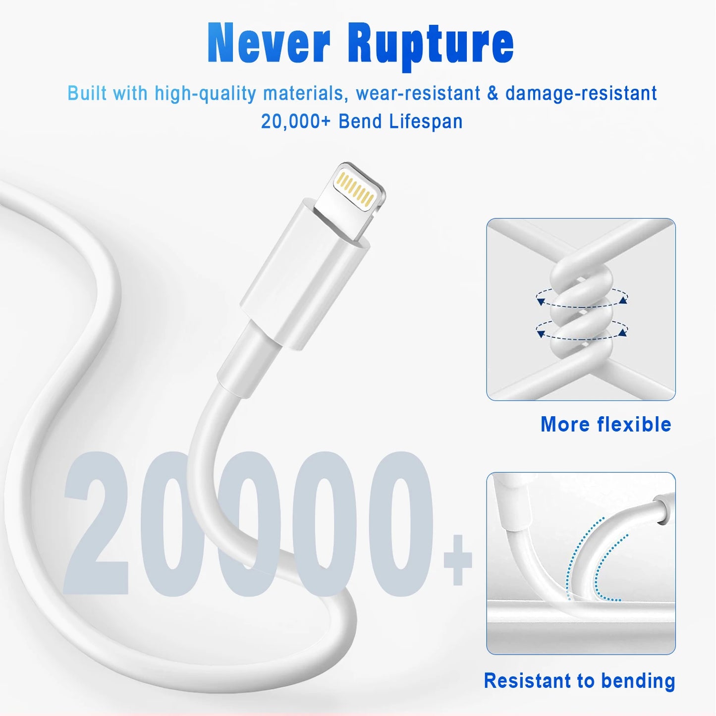 Purilite Select – 3A USB Charging &amp; Data Sync Cable for iPhone