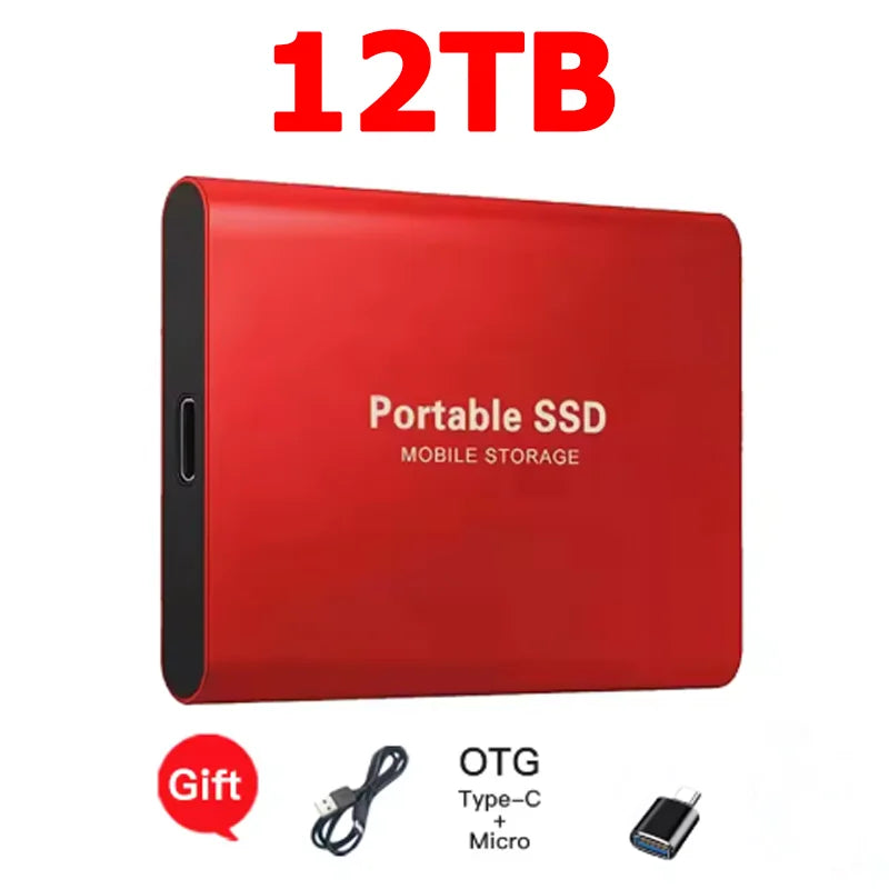 Purilite Select 16TB Portable SSD USB-C External Solid State Drive | High-Speed USB 3.1 Storage Drive for Laptop, Desktop, Mac & Android File Backup