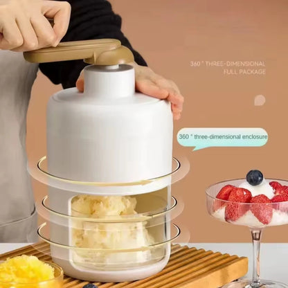 Purilite Select Manual Ice Shaver Machine | Portable Hand Crank Snow Cone & Slushy Maker with Stainless Steel Blade