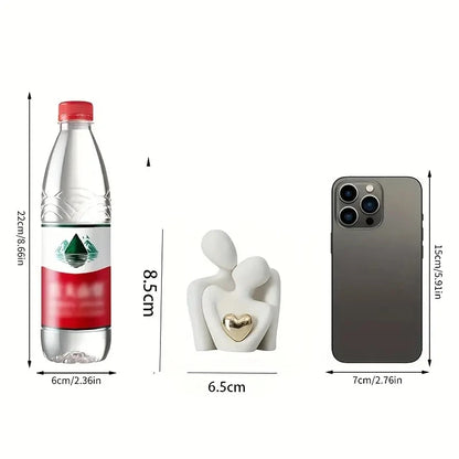 Purilite Select Romantic Love Embrace Statue – Modern Couple Ornament | Elegant Home Décor & Valentine’s Day Gift