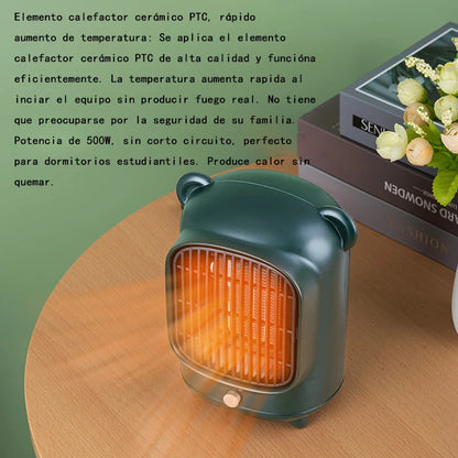 ATWFS Electric Heater for Home Desktop 500W/220V Small PTC Heater Fast Heat Room Heater Warmer Heating Silent Electric Heater