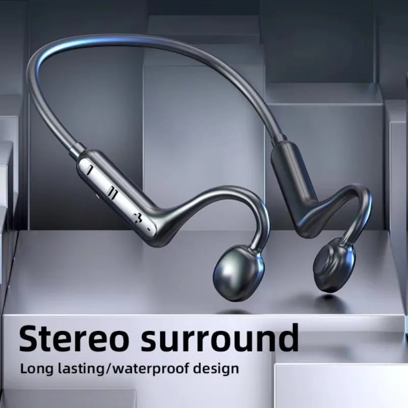 Wireless Bone Conduction Headphones | Bluetooth Sports Earphones with Microphone for Running and Outdoor Activities