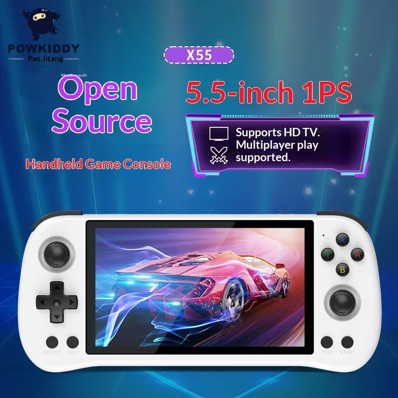 Purilite Select X55 Handheld Retro Gaming Console | 5.5" HD IPS Portable Game Player with Wi-Fi & Multi-Emulator Support