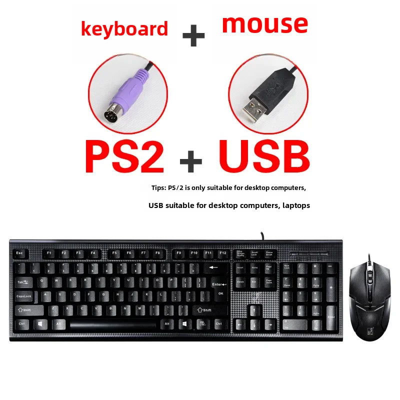 Purilite Select Wired Gaming Mouse & Keyboard Combo Q9