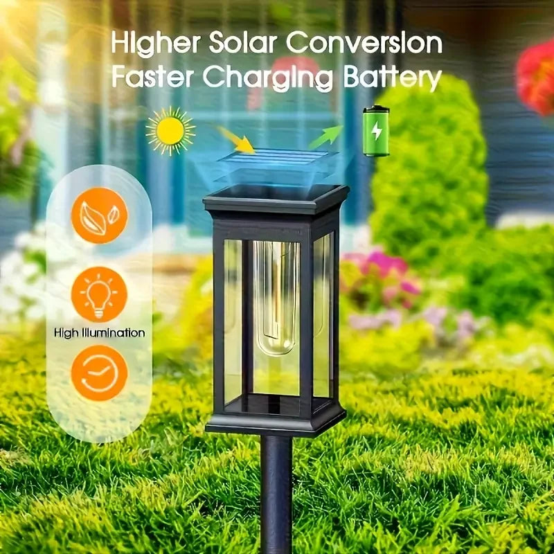 Purilite Select Solar Garden Pathway Lights Outdoor Waterproof Landscape Lawn Lights with Automatic On/Off