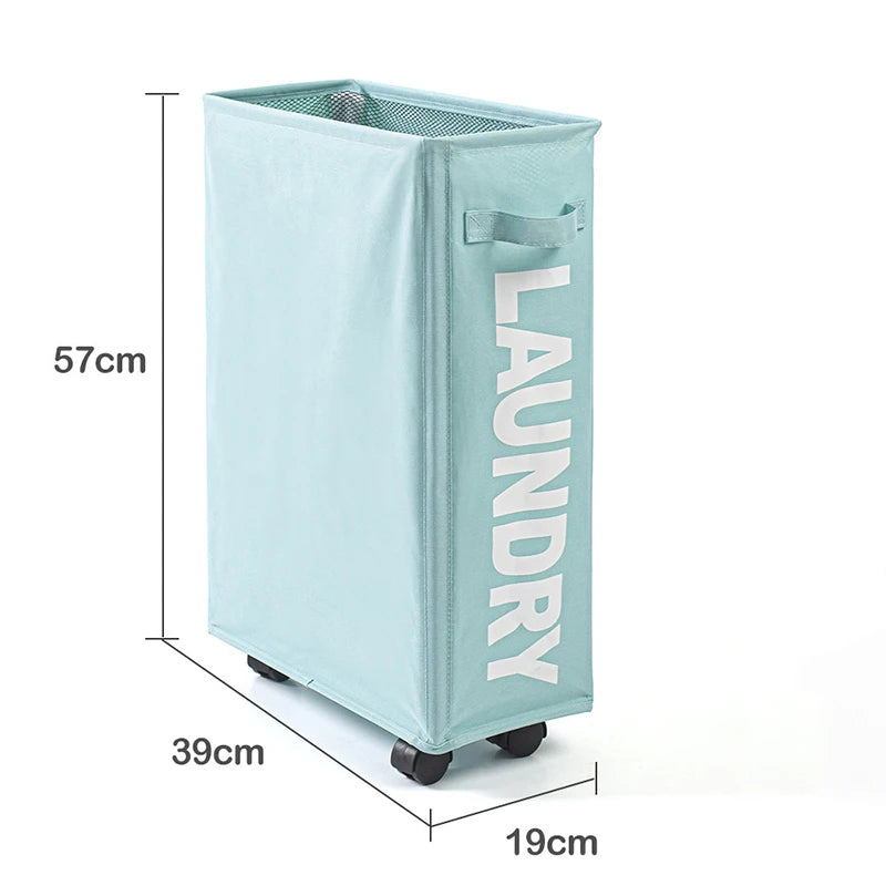 Purilite Select Foldable Laundry & Yoga Storage Basket with Wheels
