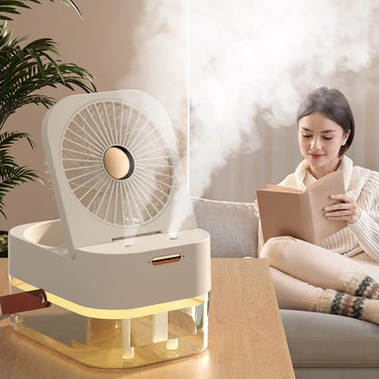 Purilite Select™ Dual-Spray USB Rechargeable Misting Fan