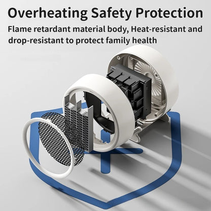 1200W Desktop Warm Air Heater, PTC Fast Heating with 2-Speed Settings, Portable Electric Space Heater for Home Use