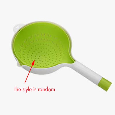 Purilite Select Double-Layer Rotatable Drain Basket with Handle – Fruit & Vegetable Washing Basket Kitchen Organizer - PuriLite