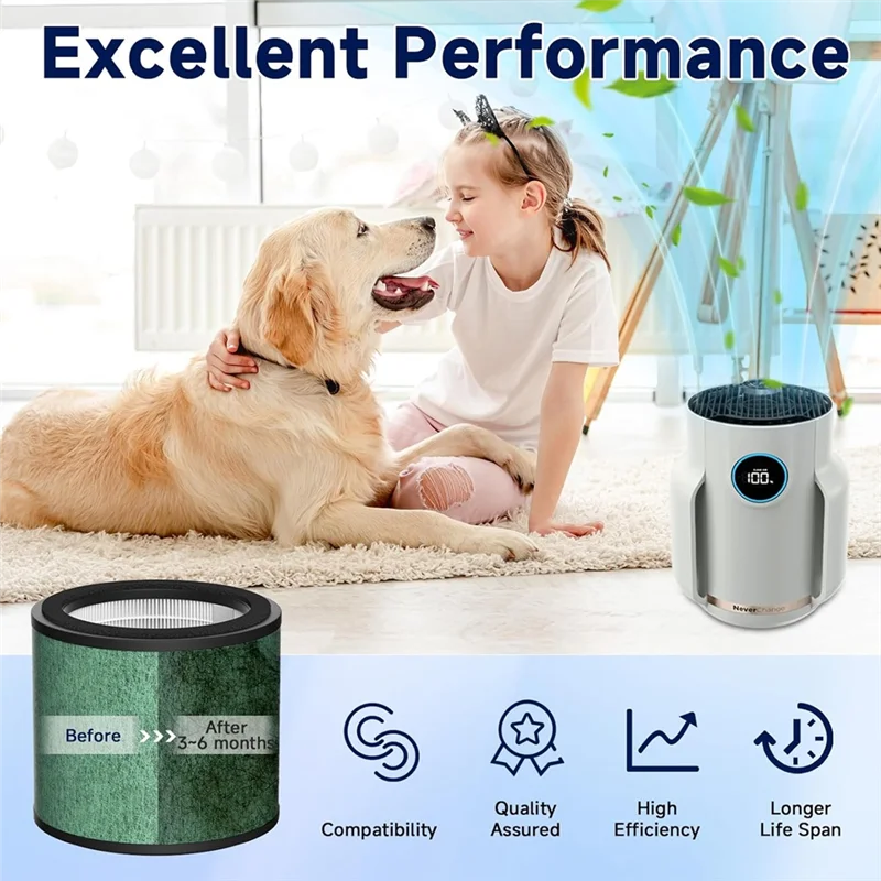 Purilite Select Air Purifier Replacement Filter 2PCS for HP072 Series – Durable Composite HEPA-Style Spare Filters for Cleaner Indoor Air - PuriLite