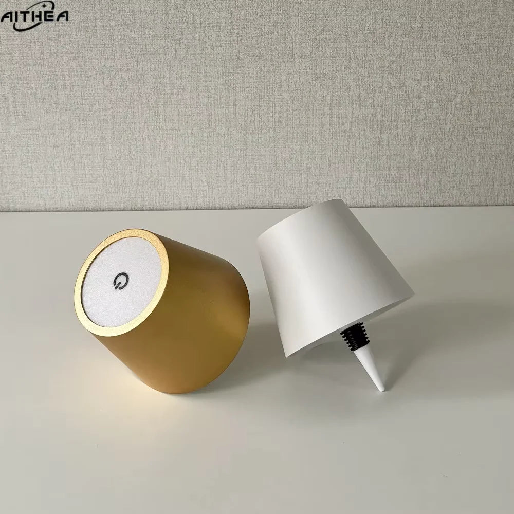 AITHEA Wireless LED Wine Bottle Light Rechargeable Vases Table Lamp Touch Switch Night Light for Cafe Bar Club Restaurant Decor
