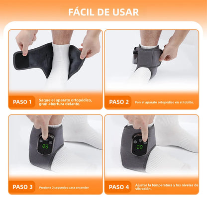 Purilite Select FlexTherm™ Electric Ankle & Foot Massager – 5-Level Heat + Vibration Therapy for Pain Relief & Joint Recovery