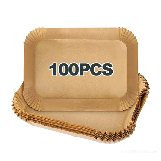 Air Fryer Liners Disposable for Ninja Airfryer 8.7x5.5" Rectangle Parchment Paper for Air Fryer Dual Basket Ninja DZ201 DZ401 - PuriLite