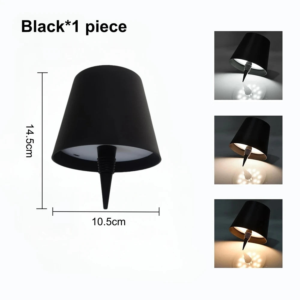 AITHEA Wireless LED Wine Bottle Light Rechargeable Vases Table Lamp Touch Switch Night Light for Cafe Bar Club Restaurant Decor