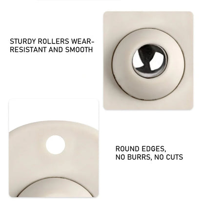 Purilite Select Self-Adhesive Mini Furniture Caster Wheels Set – 360° Rotating Universal Rollers for Storage Boxes, Cabinets, Bins & Home Organization
