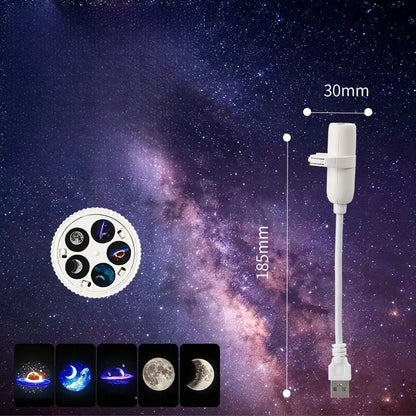 Purilite Select Star Projector Night Light USB Plug In 360 Degree Rotating Starry Sky Projection Lamp for Bedroom Room Decor and Parties