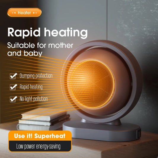 Purilite Select 380W Electric Desktop Fan Heater – Compact Power for Cozy Comfort - PuriLite