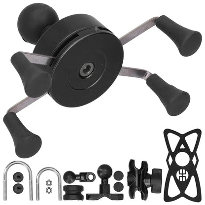 Purilite Select | Universal Mobile Phone Holder 4–6.5 Inch | Black Handlebar Mount | Modification Kit with Accessories