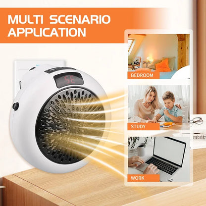 Desk Heater Electric Heater Wall-mounted Home Quiet Remote Quick Heating Thermostat Portable Home Heater Indoor Office Heating