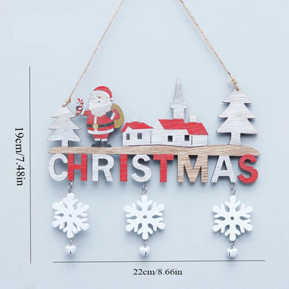Purilite Select Wooden Christmas Door Hanging Ornament – Festive Wall & Door Décor for Merry Christmas and Happy New Year