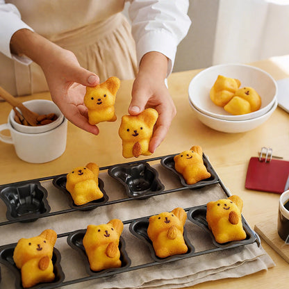8-Cavity Squirrel Madeline Cake Mold Metal Jelly Dessert Baking Pan Heat Resistant Kitchen Pastry Bakeware Baking Supplies - PuriLite