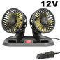 Purilite Select 360° Adjustable Triple Head Car Fan with USB and 12V Power, Dual Speed Silent Cooling Fan for Car, Office, Desk and Travel - PuriLite