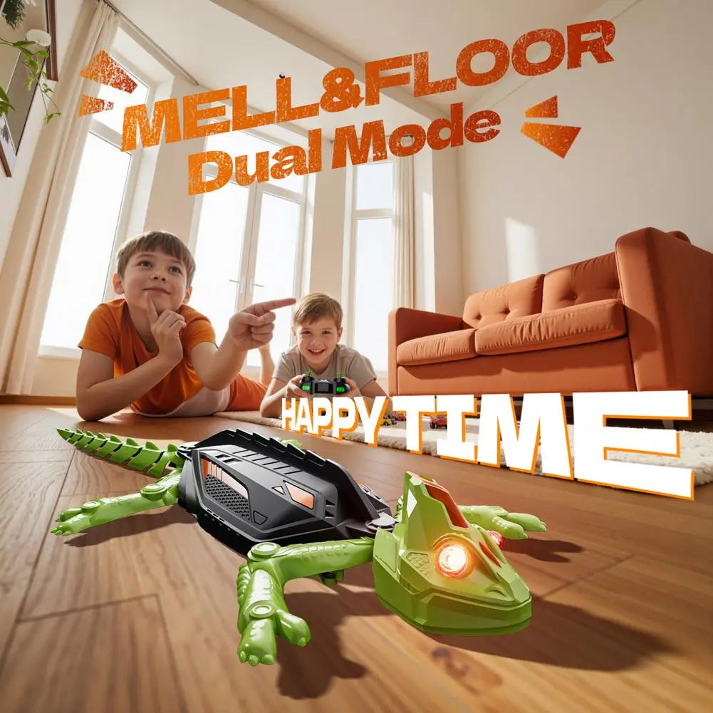 Purilite Select Wall Climbing RC Gecko Toy | Remote Control Crawling Lizard with LED Eyes for Kids