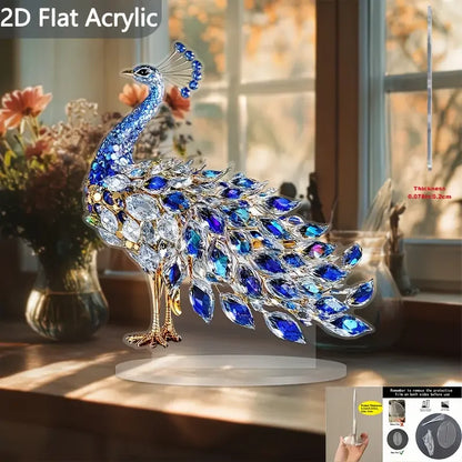 Purilite Select Luxurious Crystal Peacock Ornament – Elegant Acrylic Sculpture for Home, Office & Event Decor