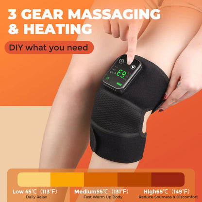 Purilite Select™ Electric Heated Vibration Knee Massage Pad