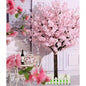 Artificial Pink Cherry Blossom Tree - Handmade for Indoor/Outdoor, Christmas, Garden, Home, Office, Party, Wedding (5ft/1.5m) - PuriLite