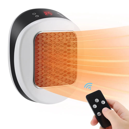 Portable Electric Heater PTC Heating EU/US Wall-plug for Bathroom Office Heater Adjustable Temperature Low Noise House Warmer