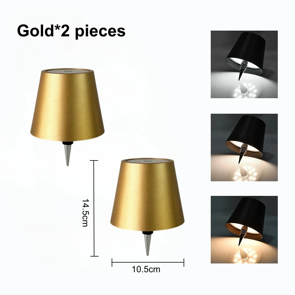AITHEA Wireless LED Wine Bottle Light Rechargeable Vases Table Lamp Touch Switch Night Light for Cafe Bar Club Restaurant Decor