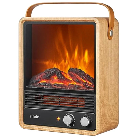 Purilite Select Electric Fireplace Heater – Mini Radiator Room Warmer with Flame Effect