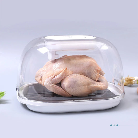 Purilite Select Food Thaw Plate – 32x24.5cm Household Kitchen Freezer Defrost Tray with Dust-Proof Locking Lid - PuriLite