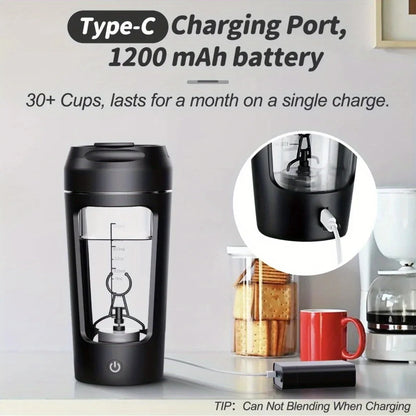 Purilite Select 500ml Electric Protein Shaker Bottle | Automatic Mixing Cup | USB Rechargeable Portable Blender Bottle - PuriLite