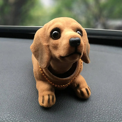 Purilite Select Bobble Head Dog Car Dashboard Ornament Shaking Head Puppy Figure Resin Vehicle Interior Decoration