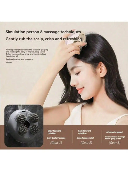 Head massager, grabbing head massage claw, head massage tool, soothing headache, fully automatic head electric scalp massager