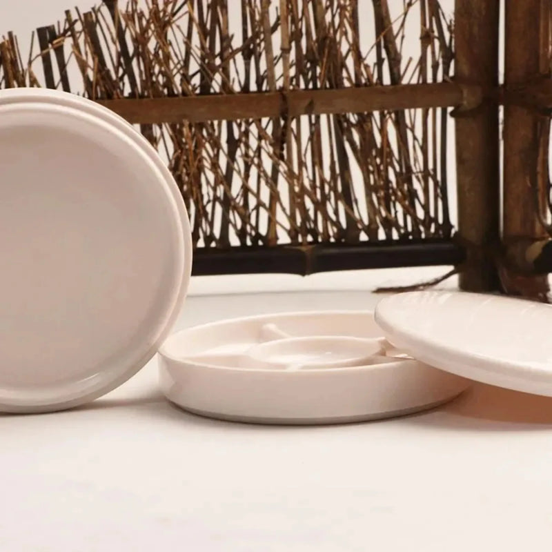Purilite Select Imitation Porcelain Round Paint Palette with Lid