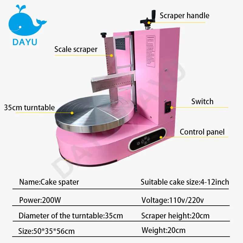 Purilite Select Commercial Electric Cake Spater Machine (4–12 Inch)