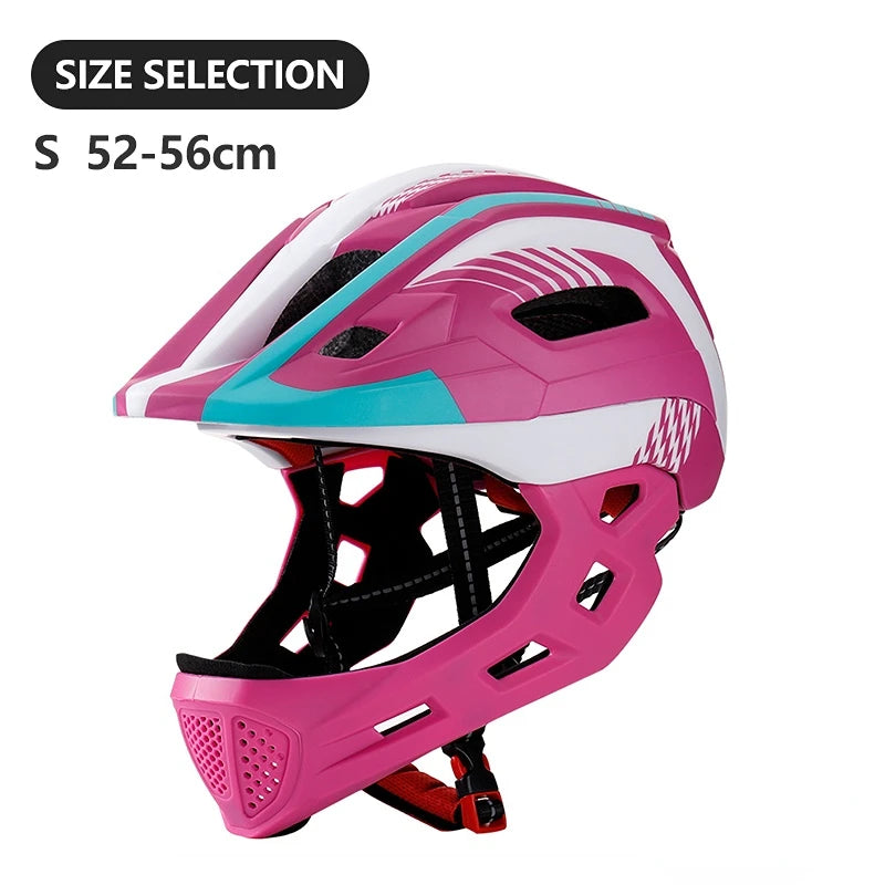 🛡️ Kids Full-Face Detachable Safety Helmet with Rear Light