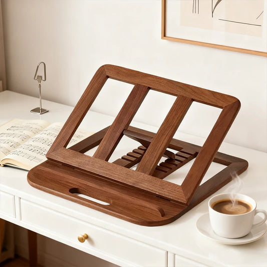 Purilite Select Adjustable Wooden Reading Stand for Books, Tablets, Notebooks, and Study Support with Multi-Angle Viewing - PuriLite