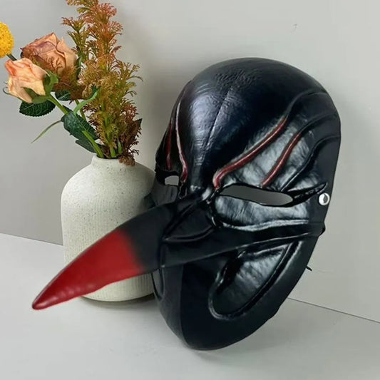 Purilite Select Halloween Red Bird Beak Mask Handcrafted Full Face Resin Cosplay Mask - PuriLite