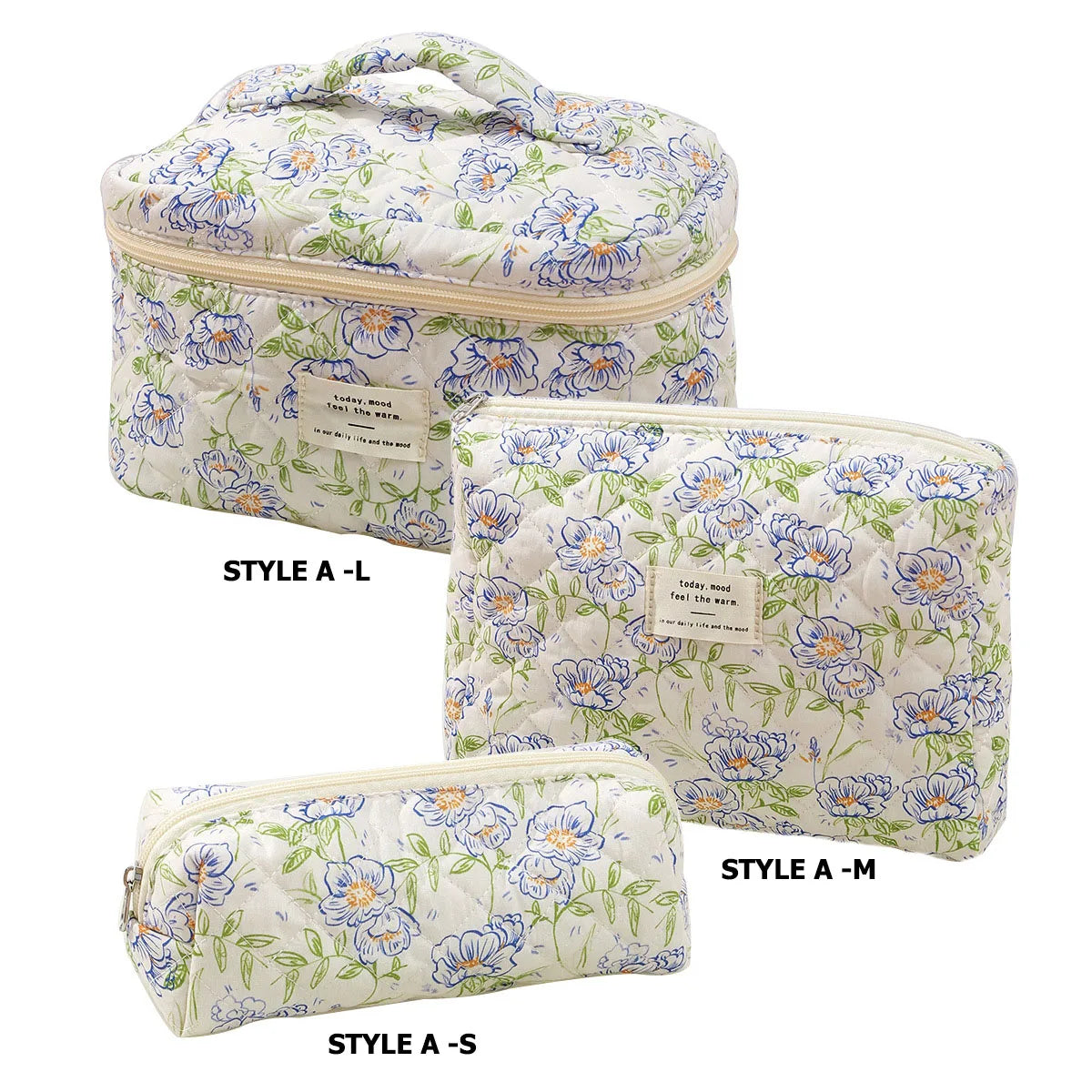 Purilite Select Quilted Cotton Makeup Bag