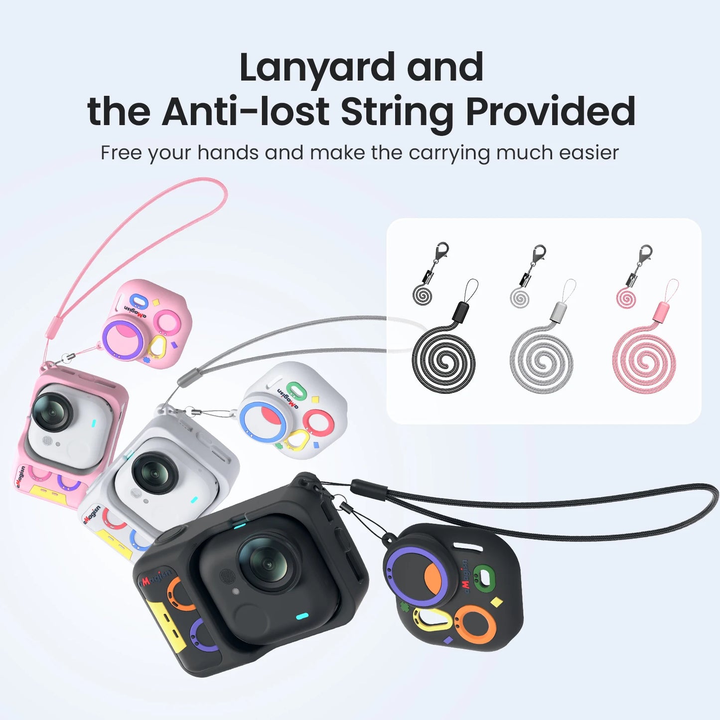 Purilite Select Silicone Protective Case – Anti-Loss Strap Go Ultra Protective Case with Detachable Lens Cap – Full Body  Shockproof Camera Cover